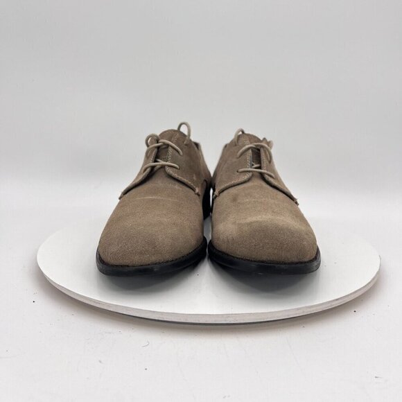 John Varvatos Men Size 8.5M Grey Suede Plain Toe Lace Up Low Derby Shoes - Picture 3 of 15